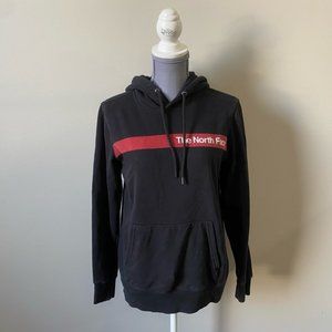 The North Face woman’s black & red Pull over Hoodie